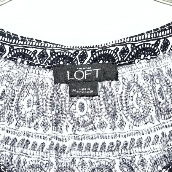 NWT Ann Taylor LOFT size medium romper black and white - Picture 4 of 15